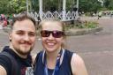 Kerry Lucas, with her husband Ed, after taking part in Run Norwich for TimeNorfolk