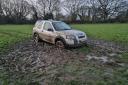 The Land Rover Freelander was found by locals on the Neatherd Moor, in Dereham, on March 8, covered in mud and appearing to be stuck