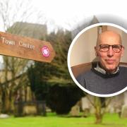 Philip Morton, Dereham town councillor (inset) spoke at the Town Council Annual Parish Meeting as a member of the public when he proposed that no new housing developments should take place unless there is a clear plan and funding to reduce congestion