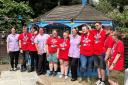 The Prince's Trust team and Sandford House nurses at the opening of the new garden