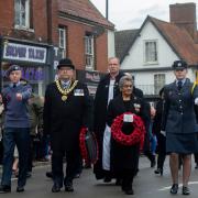 A scene from Dereham's Remembrance Sunday event