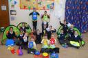 Pupils at St Mary's Primary School in Beetley with their new football kit.  Picture: Caroline O'Donnell