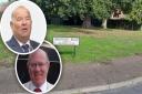 Mayor of Dereham Hugh King (upper inset) and Labour town and district councillor Harry Clarke (lower inset) both raised concern about the potential loss of green spaces in Dereham.