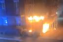 Crews battle the blaze in Metamec Road, Dereham