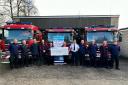 The presentation of the funds raised to the Fire Fighters Charity took place at Fakenham Fire Station on 23 February.