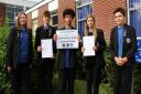 From left to right: Poppi, Owen, Emmanuel, Abigail and Blake, pupils from Dereham Northgate High School with its Ofsted report