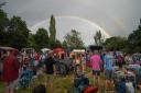 A double rainbow was seen over Reepham Music Festival