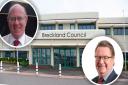 Harry Clarke (top left inset) and Paul Hewett (bottom right, inset) has reacted to a letter written by Dereham Town Council over its concerns of the Breckland Bridge business plan