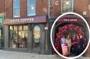 Costa Coffee officially opened on September 5, as the mayor of the town, Hugh King (inset), came along to the new shop on 41 Market Place to cut the ribbon