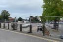 Part of Cowper Road Car Park, in Dereham, has been fenced off to allow for works to be completed