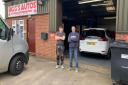 Cameron Hodgson (left) has joined experienced mechanic Craig Myhill and has opened up Big G’s Auto at the Greens Road industrial estate in Dereham