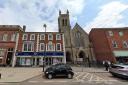 An advert by commercial estates agent, Avison Young, shows land at the rear of 35 Market Place, behind Boots and Cowper Memorial Evangelical Congregational Church, is up for sale