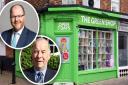 George Freeman (top inset), MP for Mid-Norfolk, and mayor for Dereham, Hugh King were speaking after The Green Shop in Norwich Street was issued the closure order