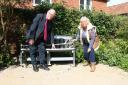 Councillors are trying to find the vandals who damaged a bench in the Queen Mother's Garden