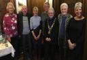 Then-mayor of Dereham Hilary Bushell meeting with members of Caring Friends for Cancer Mid Norfolk, in 2018