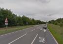 A man in his 30s is in critical condition after he was hit by two cars following a police stop on the A47