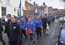 A scene from Dereham's Remembrance Sunday 2022 parade