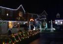 Christmas lights in Paget Adams Drive, Dereham, in December 2022