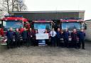 The presentation of the funds raised to the Fire Fighters Charity took place at Fakenham Fire Station on 23 February.