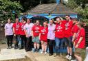 The Prince's Trust team and Sandford House nurses at the opening of the new garden