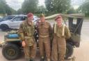Members of the  Allied Star Reenactment Group at the Railway Tavern in Dereham.