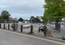 Part of Cowper Road Car Park, in Dereham, has been fenced off to allow for works to be completed