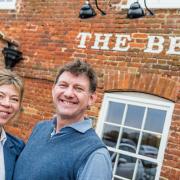 The Brisley Bell's owners Amelia Nicholson and Marcus Seaman.