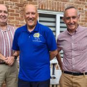 From L to R: Ian Elliott (District Governor), Paul Wilkinson (Chair of Membership) and Robert Lovick (Vice Chair).