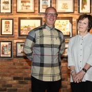 Delia Smith unveils artwork by Nick Chinnery which has been installed at the newly opened Yellows Bar & Grill at Carrow Road.
Byline: Sonya Duncan