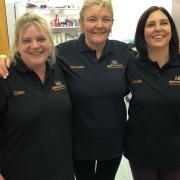 Some of Dereham Meeting Point's team prior to lockdown. Left to right: Claire Raper (cook), Shonette Mooney (manager) and Louise Iverson (assistant manager).