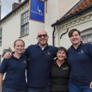 Heather Pizer-inggs, Duty Manager, Andrea Zanchi, Duty Manager, Teresa Haughey, Managing Director, and Jo Pizer-inggs, Bar Manager/Sommelier, at Th Ostrich Inn on Fakenham Road in South Creake. Picture: Danielle Booden