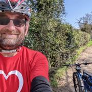 Barry Pilling from Ashill is aiming to cycle 3,000km and walk 1,500km by the end of 2021 to raise money for the British Heart Foundation