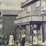 S T Stangroom’s Public Supply Stores on London Street around 1903. This is now a private home. The cottages at the rear of the cart, once stood when the Village Hall car park is today.