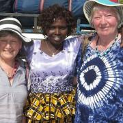 Janet Clark and Jane Moore in The Gambia on a previous trip