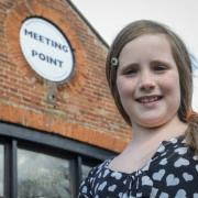 Jessica Day (8)  sold toys raise money for the charity Meeting Point after it was burgled. Picture: Matthew Usher.