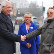 Mike Webb (right) pictured with Breckland councillors Paul Claussen and Alison Webb