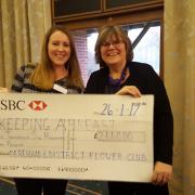 Jacquie Aldous presenting the cheque to Tracey Allan from Keeping Abreast. Picture: Keeping Abreast