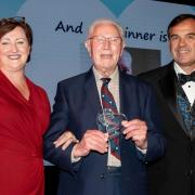 Ivor Rickwood proudly smiling having been awarded Inspiration of the Year by Broadland District Council