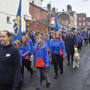 A scene from Dereham's Remembrance Sunday 2022 parade