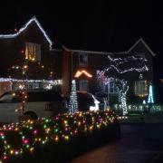Christmas lights in Paget Adams Drive, Dereham, in December 2022