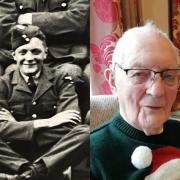 Edward 'Ted' Wootten, from Dereham, pictured as a teenager after joining the RAF Commandos, and today, aged 100