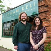 Rhiannon and Kit Agnew at the Litcham Deli