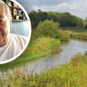 Peter Hampton (inset) is looking for the person who saved him from drowning in the river Wensum back in the 60s