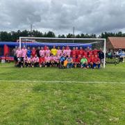 Paul Sandford, owner of the Railway Tavern in Dereham organised the game t Bradenham and Mattishall football club and was their all-stars taking on the Yaxham/Holt Allstars, in aid of Peter Moore