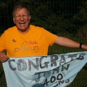 John Richardson was cheered on by friends and family in Swaffham on September 2 as he completed his 400th Parkrun