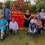 A scene from the opening of the new ability swing in Swanton Morley