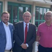 Harry Clarke (middle) has been elected as the new leader of district Labour group, taking over from Terry Jermy (left). Thetford councillor Stuart Terry will serve as his deputy