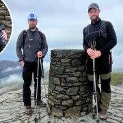 Brothers Ben, right, and Sam Brown scaled Mt Snowdon eight times - the equivalent of climbing Mt Everest - to raise money for the N&N Hospitals Charity