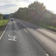 One man was taken to hospital after a crash on the A47 at Honingham this morning