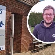 Matthew Beck (inset) has been speaking about the first year of business at Beck’s Fish and Chips in North Elmham